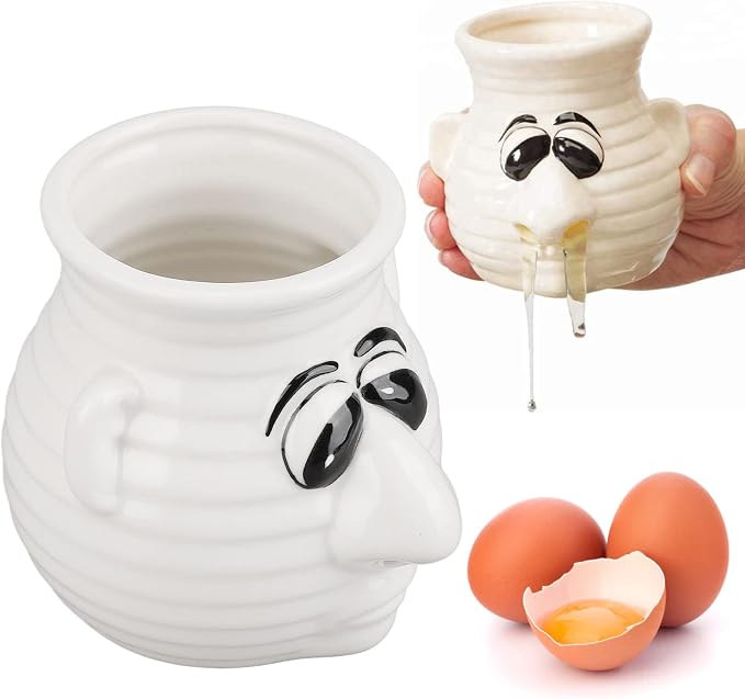 Yolk White Separator, Funny Snot Nose shape Egg Separator Time Saving Egg Whites Strainer Filter Divider Kitchen Baking Gadget