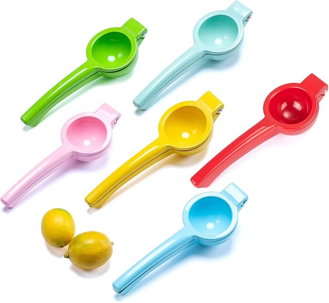 Y-ME Manual Juicer Citrus Lemon Squeezer, Fruit Juicer Lime Press Metal, Professional Hand Juicer Kitchen Tool(Red）