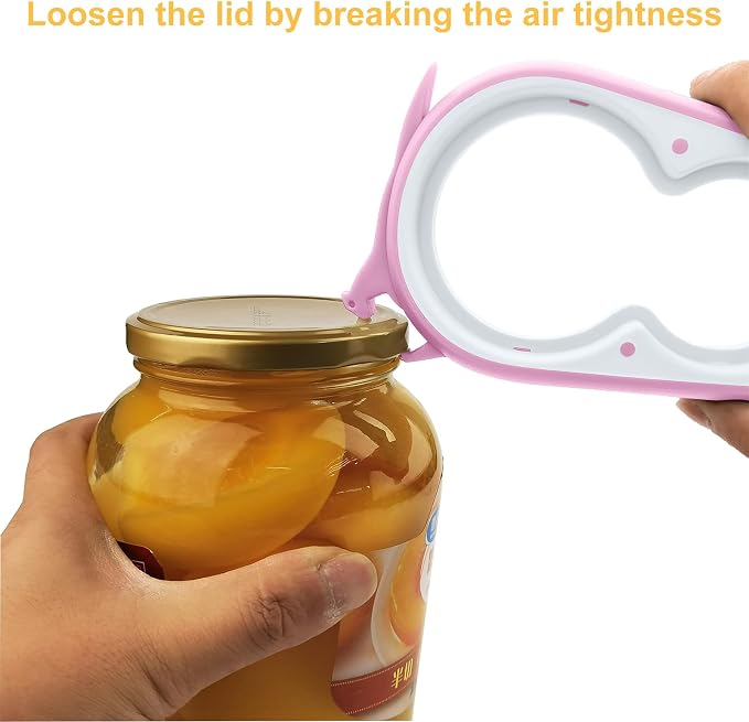 Otstar Jar Opener & Bottle Opener for Seniors with Arthritis, Weak Hands | Adjustable Lid Opener Effortlessly Opens Jars, Bottles & Pop-Top Cans, Great for Senior Parents, Grandparents, or Loved Ones