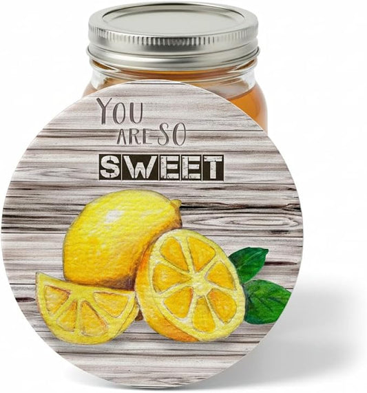 Andreas Silicone Jar Opener, Sweet Lemon – 6.25" Non-Slip Lid Gripper & Garlic Peeler, Dishwasher Safe, Multi-Use, Durable Silicone & Fabric, Made in the USA, JO-GGLE