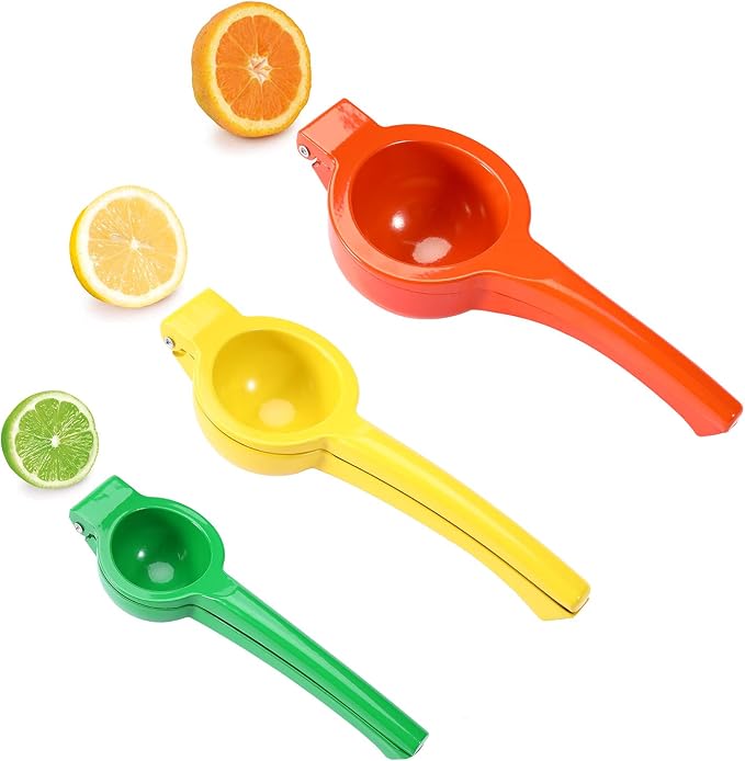 Y-ME Manual Juicer Citrus Lemon Squeezer, Fruit Juicer Lime Press Metal, Professional Hand Juicer Kitchen Tool（Lime)