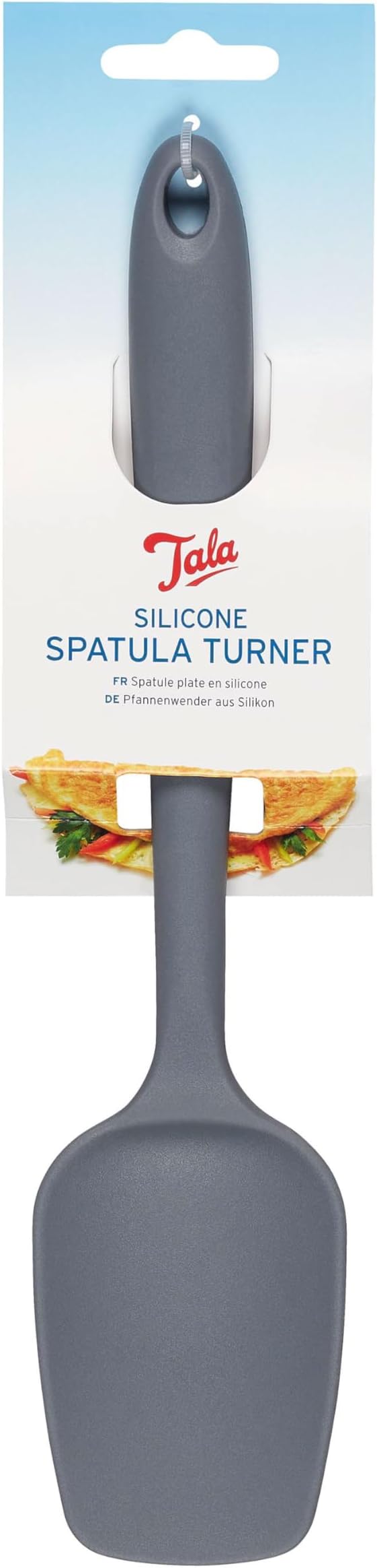 Tala Silicone spoon spatula in gray, heat-resistant up to 240 degrees and ideal for serving all sauce and soup tasks, ideal for use with non-stick