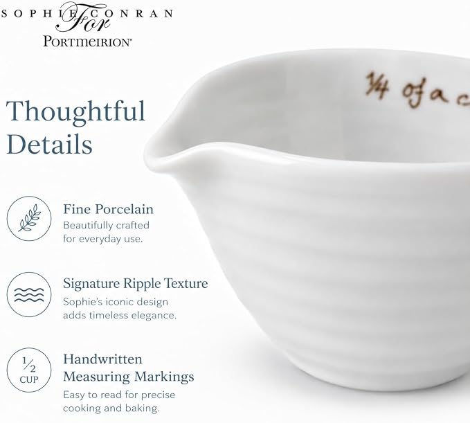 Portmeirion Sophie Conran White Measuring Cups,Set of 4