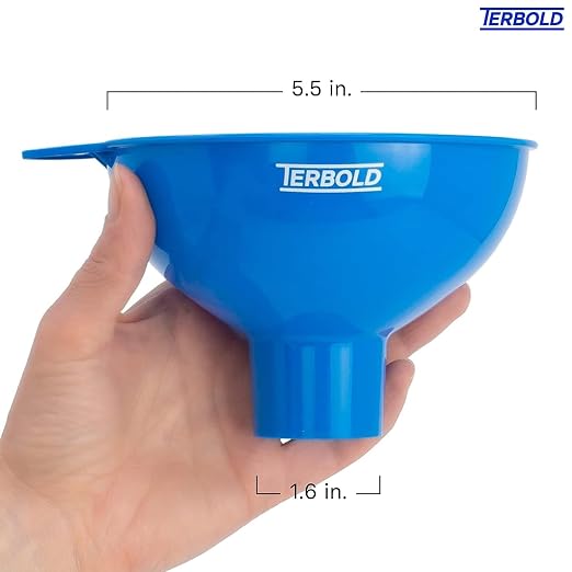 3pc Wide Mouth Canning Funnels for Filling Bottles and Mason Jars | Large Spout Quick Fill Food Grade Plastic Funnels for Kitchen Use (Blue, Green, Yellow)