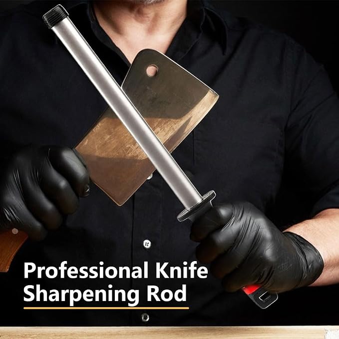 Kota Japan 10 in. Professional Diamond Knife Sharpener Rod for Kitchen, Hunting Knives or other Tools. Master Chef, Hunter or Home Gourmet. Diamond Steel Blade Sharpening Rod or Stick.