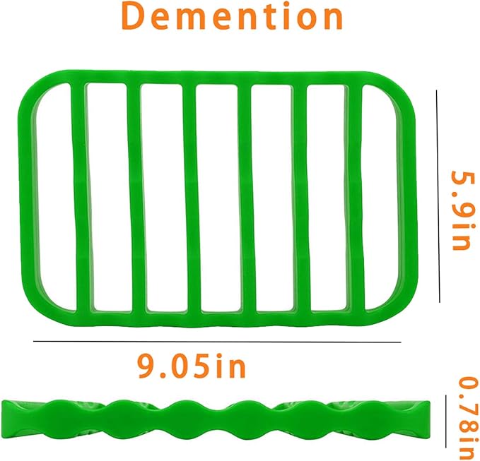2 Pack Silicone Roasting Racks Non Stick Easy-Clean Cooling Rack for Cooking Baking Steaming (2pack-green)