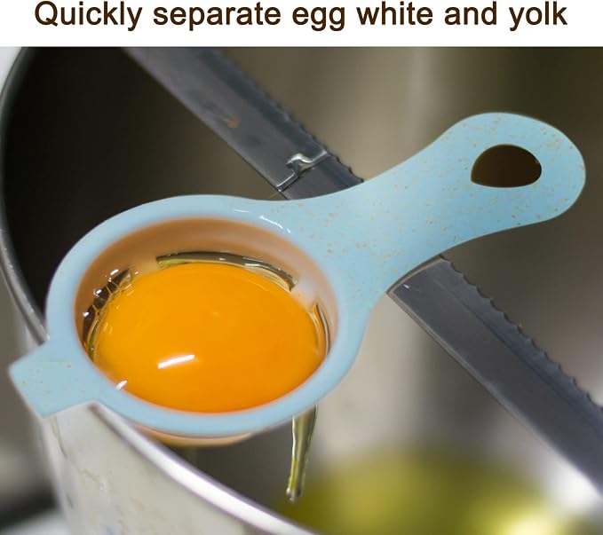 uxcell 6 Pcs Egg Yolk Separate Spoon Plastic Egg White Separator Kitchen Cooking Baking Tool, 3 Colors