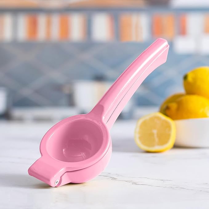Metal Manual Citrus Lemon Lime Squeezer Juicer, Fruit Juicer, Metal, Kitchen Tool (Pink)