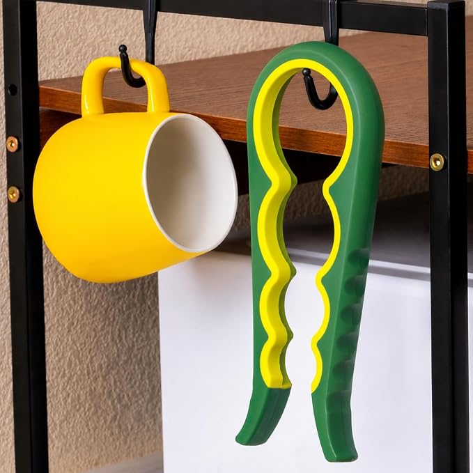 Bloss Jar Opener Bottle Opener for Seniors, Weak Hands and Arthritis,Green | Anti-Slip Rubber Strip Inside,Eight Sizes of Circular Openings,Cap and Bottle Great Kitchen Gadgets,Useful Gifts for Elderly