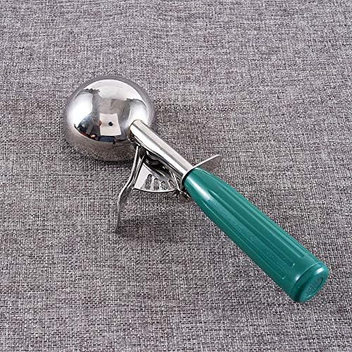 Cookie Scoop Set of 3 With Plastic Handle, Ice Cream Scoop with Trigger, Size Large（2.49 Inch）- Medium（1.97 Inch）- Small（1.58 Inch） Size Polishing 18/8 Stainless Steel Cupcake Scoop