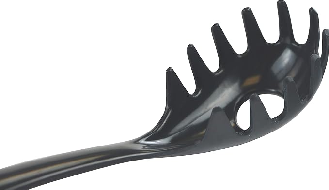 Spaghetti Spoon, Pasta Server, Fork with Ergonomic Handle, Heat Resistant, BPA Free,11.5 inch Melamine Utensil by Reston Lloyd, 6 piece set, Charcoal