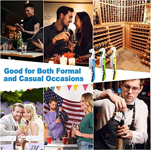 Honoson 40 Pieces Wine Opener Bulk Corkscrew Bottle Wine Key, Fresh Colors
