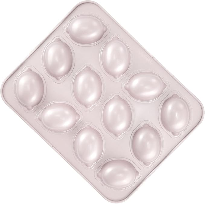 CHEFMADE Muffin Cake pan, 12-Cavity Non-Stick Lemon-Shaped Bakeware for Oven Baking (Champagne Gold)