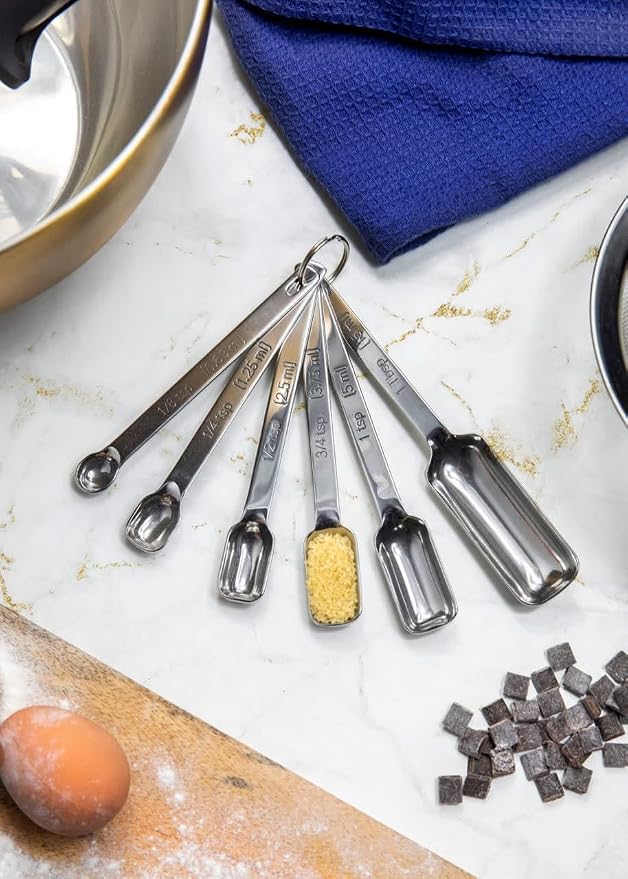 MASTER CLASS - 6-in-1 Milliliter Rectangular Measuring Spoon, Stainless Steel