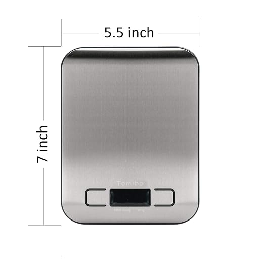 Digital Kitchen Food Scale 11 lb Grams and Ounces Small Stainless Steel Backlit Silver Batteries Included
