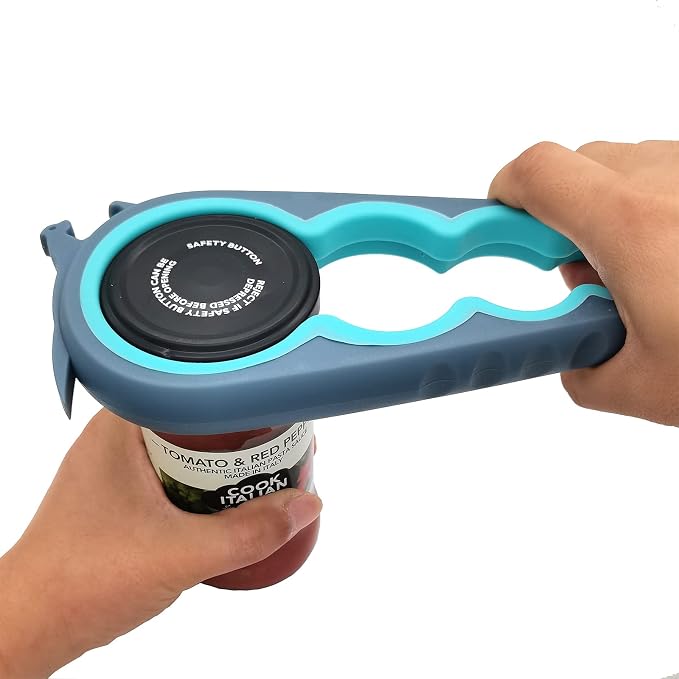 Otstar Jar Opener & Bottle Opener for Seniors with Arthritis, Weak Hands | Adjustable Lid Opener Effortlessly Opens Jars, Bottles & Pop-Top Cans, Great for Senior Parents, Grandparents, or Loved Ones