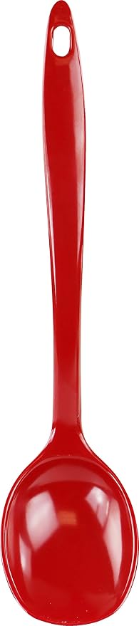 Reston Lloyd Cooking Spoon for Serving, Basting, Mixing, Heat Resistant, BPA Free Melamine 11 inch Utensil with Ergonomic Handle, Red