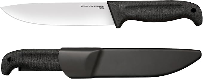 Cold Steel Scalper Knife | 6" Durable German 4116 Stainless Steel Fixed Blade Knife with Non-Slip Kray-Ex Handle | Precision Cutting Tool for Chefs, Butchers & Outdoor Use | Commercial Series