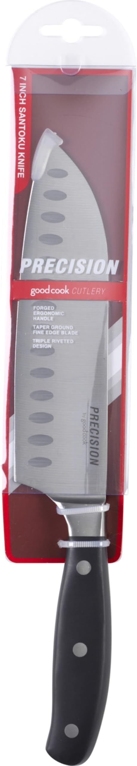 GoodCook Precision Santoku Knife, 7-Inch, Black