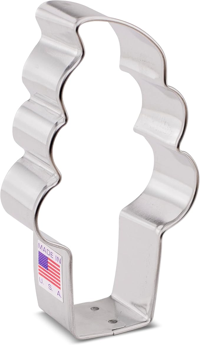 Ann Clark Soft Serve Ice Cream Cone Cookie Cutter, 4"