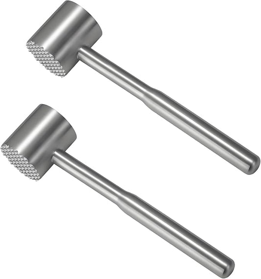 2Packs Commercial meat hammer for Kitchen,Mallet Meat Hammer Meat Beater for Tenderizing and Flattening Meat,Meat Pounder Tenderizer for Pounding Meats, Nuts, Shellfish.