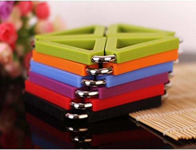 Tenta Kitchen Silicone & Stainless Steel Hot Pot Holder, Trivet Mat for Home Kitchen, Non-Stick/Non-Slip, Insulated, for Table Pad, Bowl Mats, Iron pot, Plate and Coasters