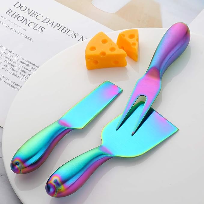Cheese Knife Set，Stainless Steel Cheese Tool，Ergonomic Design&Easy To Use， for Birthday/Parties/Wedding/Bridal Shower/Housewarming and Anniversary (Symphony)