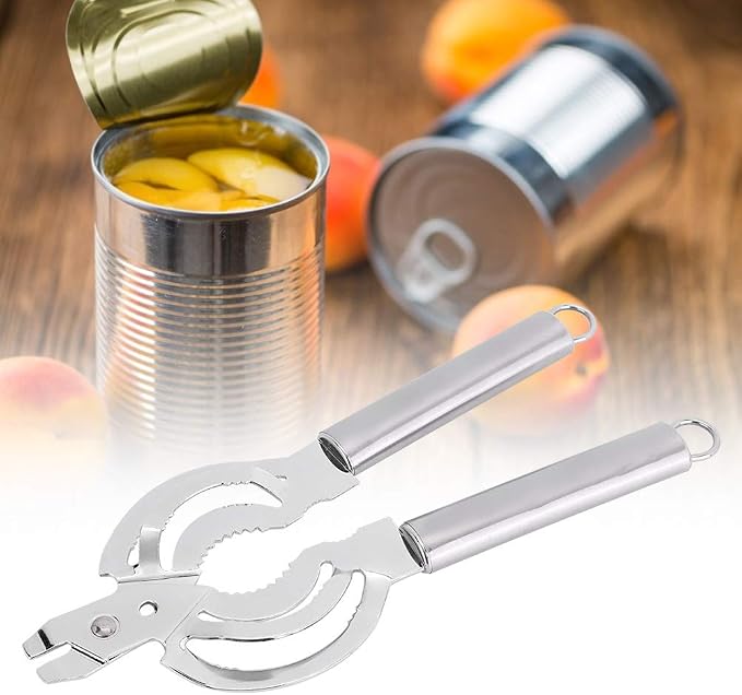 Multifunctional Stainless Steel Jar Opener, Manual Can Opener Adjustable Bottle Jar Lid Remover, Handy Screw Can Bottle Lid Grip Wrench Helper, Kitchen Tool