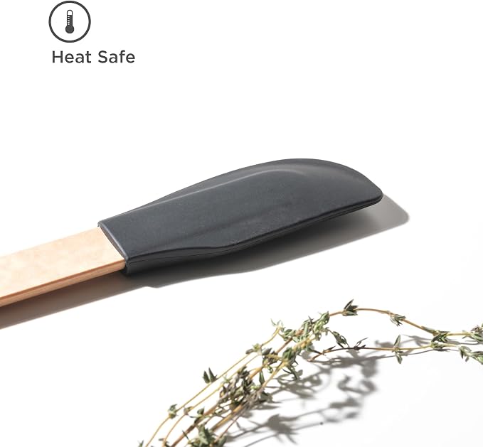 Epicurean Silicone Series Small Spatula-Natural Handle with Black Head