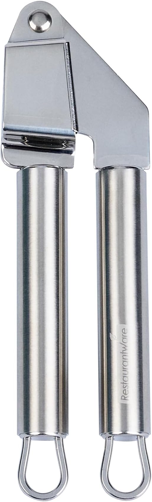 Restaurantware Stainless Steel Garlic Press - German Standard Garlic Mincer Tool Easy to Squeeze and Clean, Dishwasher Safe - Heavy Duty Garlic Chopper Tool for Ginger, Seeds