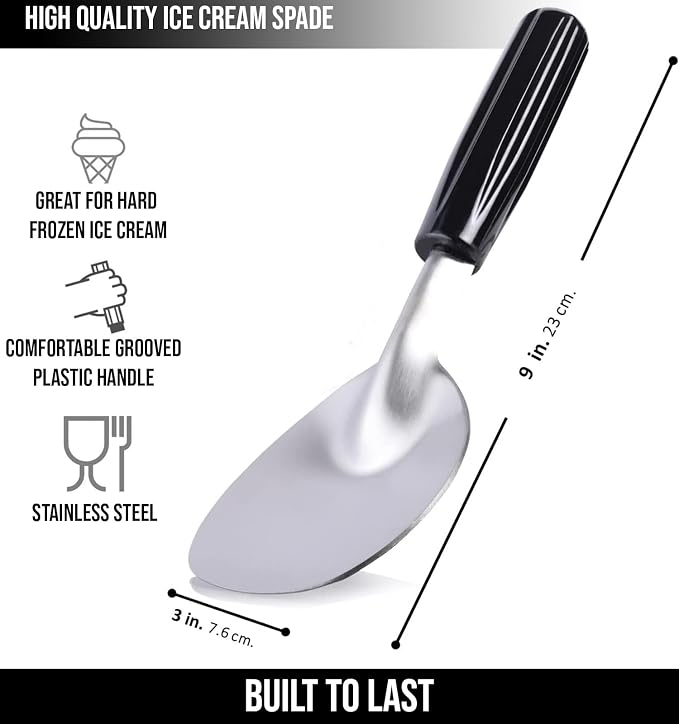 Ice cream Scoop, Ice Cream Scooper, Ice Cream Scoops Best Rated, Icecream Scoop, Ice Cream Spade with Heavy Duty Handle