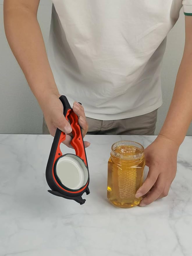 Otstar Jar Opener & Bottle Opener for Seniors with Arthritis, Weak Hands | Adjustable Lid Opener Effortlessly Opens Jars, Bottles & Pop-Top Cans, Great for Senior Parents, Grandparents, or Loved Ones