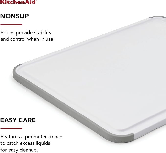 KitchenAid Classic Plastic Cutting Board with KitchenAid Classic Multifunction Can Opener