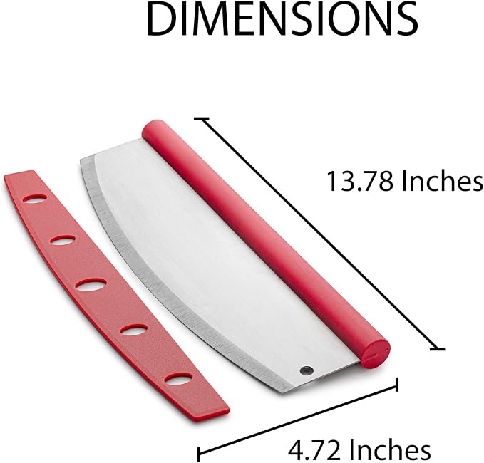 Fantes Rocking Pizza Cutter, Stainless Steel with Blade Guard and Comfort Handle, The Italian Market Original since 1906