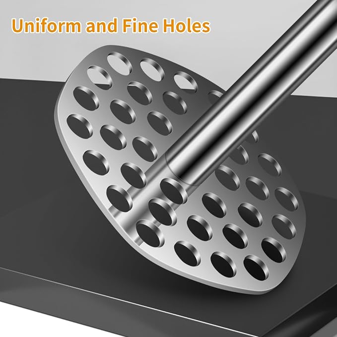 Potato Masher 316 Stainless Steel, Heavy Duty Masher Kitchen Tool & Mashed Potato Masher, Hand Potatoes Masher for Potatoes, Tomatoes, Avocados, Beans, Fruit & Vegetables