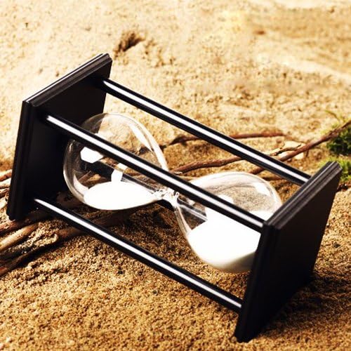 45 Minutes Hourglass Sand Timer, Black Frame Sand Clock