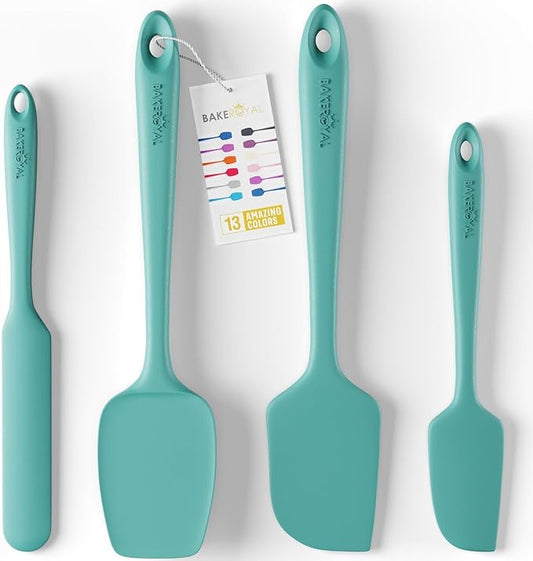 BakeRoyal Silicone Spatulas Set - Aqua