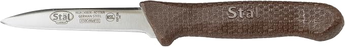 Winco 3-1/4" Paring Knives, Brown PP Hdl, 2pcs/pk
