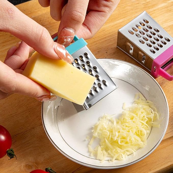 Abaodam 6Pcs Mini Cheese Grater Professional Box Grater Stainless Steel Box Grater Cheese Grater with 4 Sides for Kitchen Slicer Cheese Ginger Vegetable