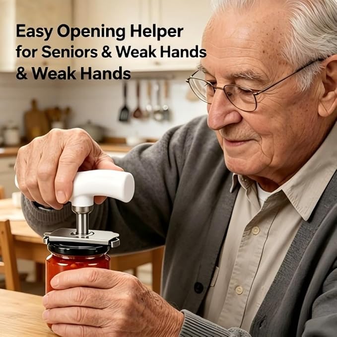 2pc Adjustable Jar Opener, Labor Saving Bottle Lid Gripper Tool, Non Slip Universal Can Opener for Seniors Elderly Weak Hands, Multi Size Kitchen Jar Bottle Cap