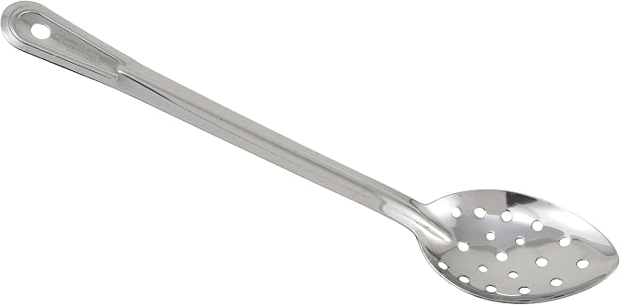 Winco Prime Stainless Steel Basting Spoon, NSF, Perforated, 15"