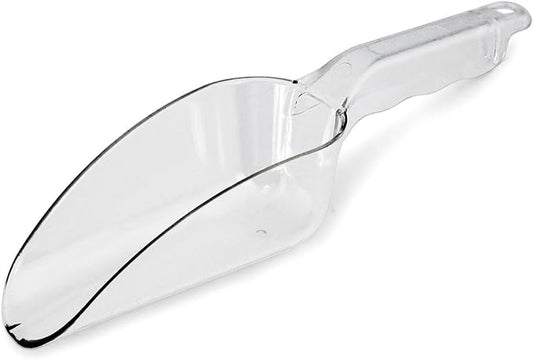 New Star Foodservice Commercial Grade Polycarbonate Plastic Utility Ice Scoop, Clear, 12 oz