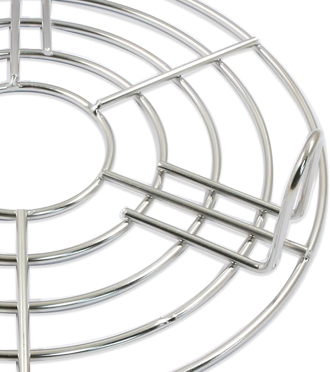 2PCS Round Cooling Racks Stainless Steel | Steamer Rack, Roasting Rack, Fits Air Fryer Stockpot Pressure Cooker, 8" and 6.89" sizes
