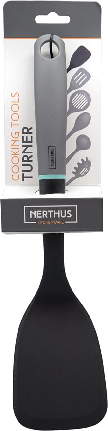 NERTHUS FIH 1243 Kitchen Spatula, Nylon, Black/White