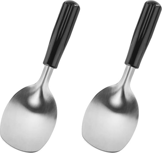New Star Foodservice 34363 Stainless Steel 18/8 Espresso Frothing Spade & Ice Cream Spade Bakelite Handle, Silver (Pack of 2)