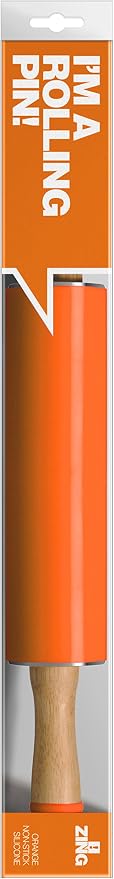 Premier Housewares Zing Silicone Rolling Pin - Orange