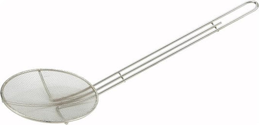 6-1/2 Inch Round Mesh Skimmer Nickel Plated Wire Strainer for Frying Cooking and Draining