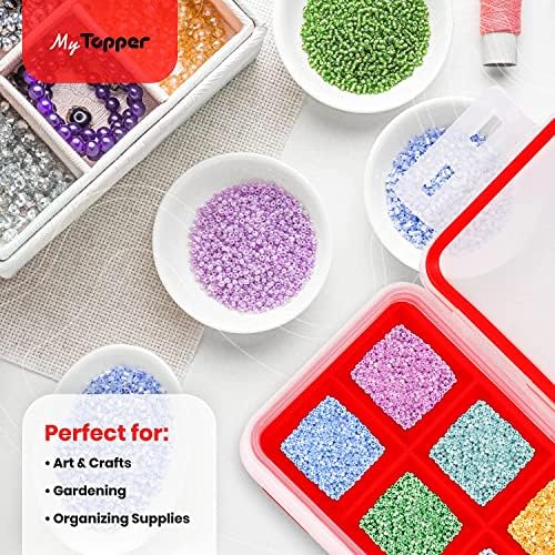 IceTopper Ice Cube Tray with 2 Attached Lids - Easy Release Ice Cube Molds, 14 Cubes per Tray, Stackable & Dishwasher Safe, 100% Food Grade, BPA Free & Recyclable (XL, 1 Pack)