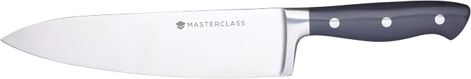 MasterClass Chef Knife with EdgeKeeper Knife Sharpener Sheath, Stainless Steel, 20 cm