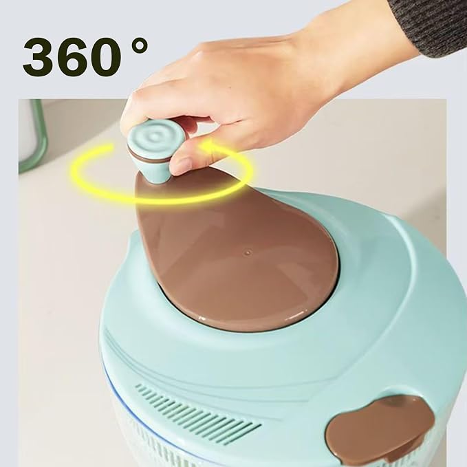 Salad Spinner,4.23 Quart Lettuce Spinner with Storage Lid, Drain, Bowl, and Colander, Fruit and Vegetable Wash, Salad Dryer, Efficient Salad Preparation and Food Washing